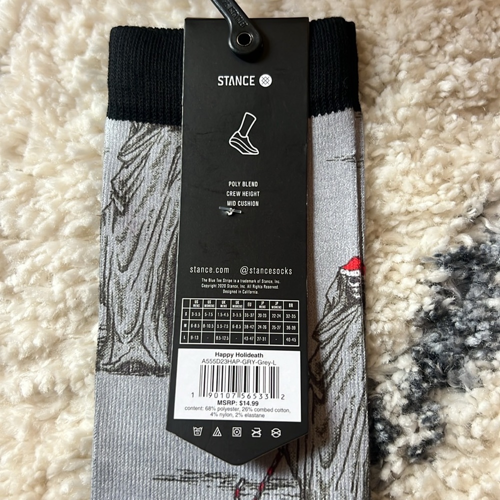 Stance ~ Happy Holideath ~ Men's Large 9-13 Crew Socks - Picture 8 of 15